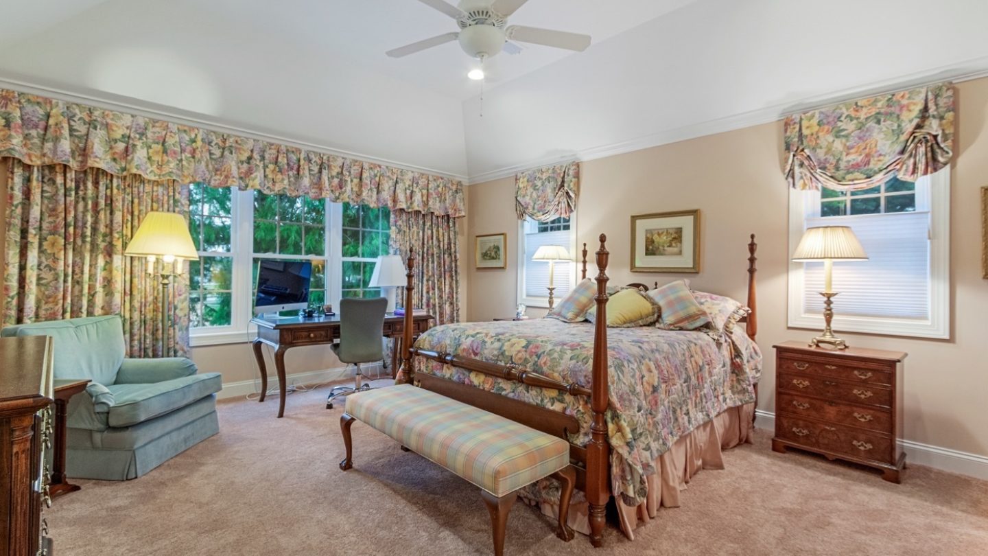 master bedroom with tray ceiling york pa